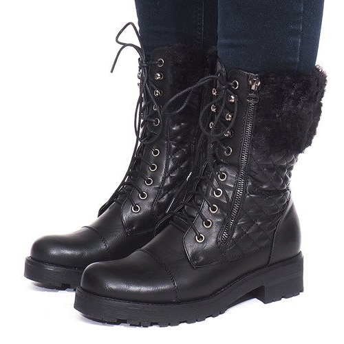 Trappeurs militaires isolés CN888 Noir le noir 1