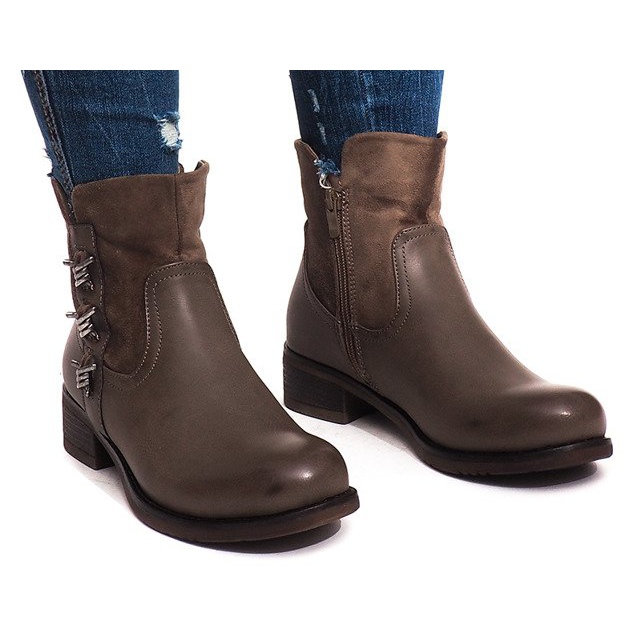 Bottines chaudes 4417 Kaki multicolore vert 1