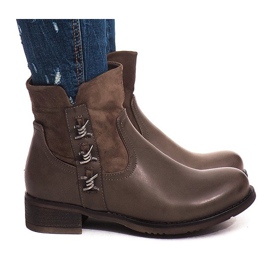 Bottines chaudes 4417 Kaki multicolore vert 2