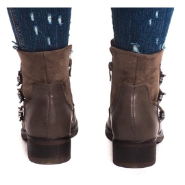 Bottines chaudes 4417 Kaki multicolore vert 3
