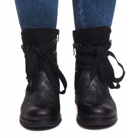 Bottes chaudes et usées S113 Noir le noir 1