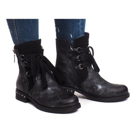 Bottes chaudes et usées S113 Noir le noir 3