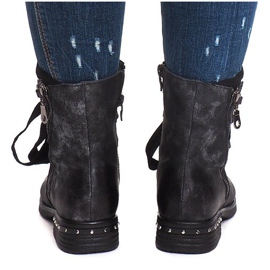 Bottes chaudes et usées S113 Noir le noir 4