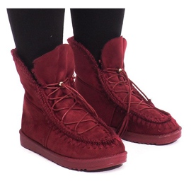 Bottes bien isolées R148 Bordeaux rouge 2