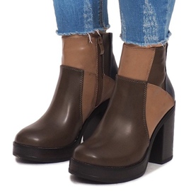 Boots Sur Talon Avec Elastique YBS280 Kaki multicolore vert 3