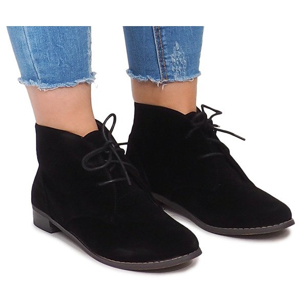 Bottines à lacets A-27 Noir 2