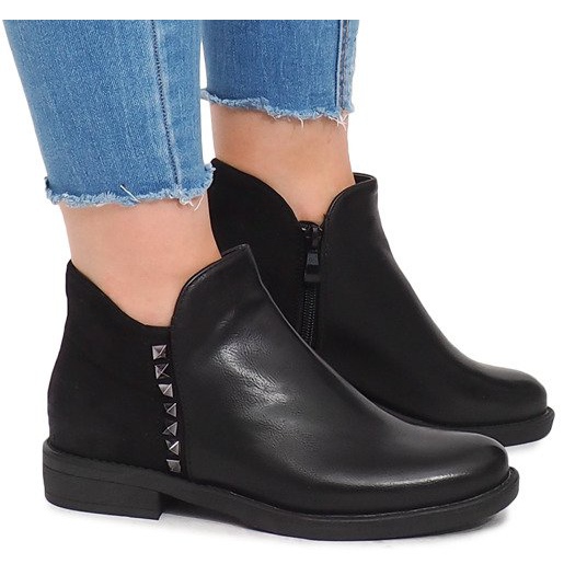 Bottes Avec Fermeture Éclair WW070A Noir 1