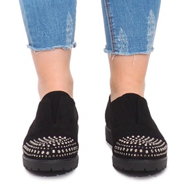 Chaussures à la mode avec clous 22-2 Noir le noir 1