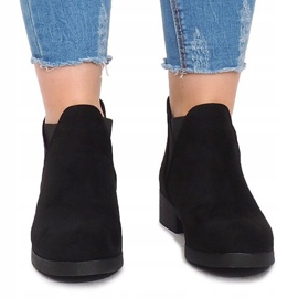 Bottes En Daim Avec Bande Élastique 8203Y Noir le noir 1
