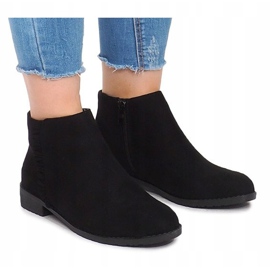 Bottines En Daim Avec Fermetures À Glissière 99-387 Noir le noir 1