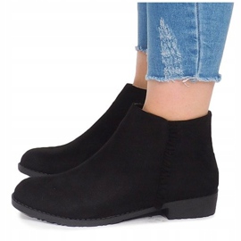 Bottines En Daim Avec Fermetures À Glissière 99-387 Noir le noir 3