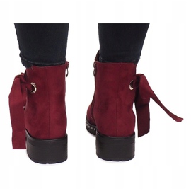 Boots Daim DR1798-64 Bordeaux rouge 4