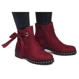Boots Daim DR1798-64 Bordeaux rouge 3
