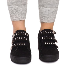 Baskets Avec Velcro Avec Paillettes AB-3 Noir le noir 1