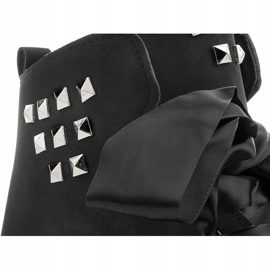 Bottines et Nœuds en Daim TL0149-2 Noir le noir 6