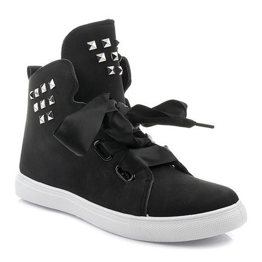 Bottines et Nœuds en Daim TL0149-2 Noir 1