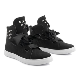 Bottines et Nœuds en Daim TL0149-2 Noir le noir 2
