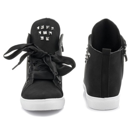 Bottines et Nœuds en Daim TL0149-2 Noir le noir 4