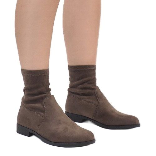 Bottines Daim Jodhpur XQ99 Kaki multicolore vert 1