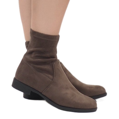 Bottines Daim Jodhpur XQ99 Kaki multicolore vert 2