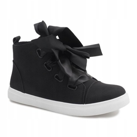 Bottines en Daim avec nœuds TL0148-4 Noir 1