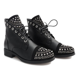 Bottines Ajourées Avec Clous KL-278 Noir le noir 2