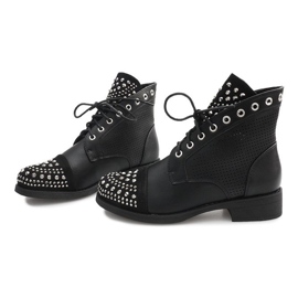 Bottines Ajourées Avec Clous KL-278 Noir le noir 3