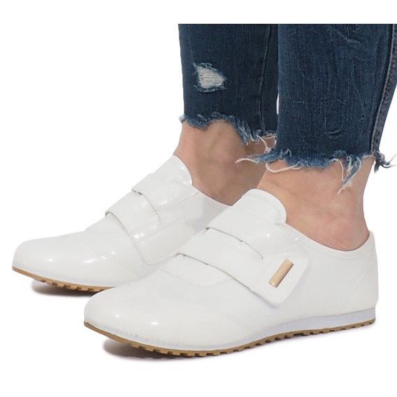 Chaussures blanches Denise Velcro 1