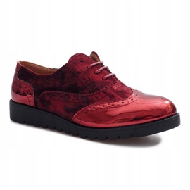 Chaussures en daim rouge Adele 1