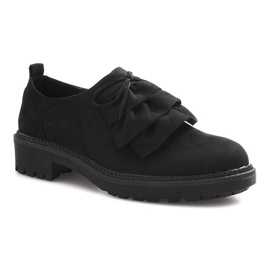 Chaussures en daim noir de Gaia le noir 1