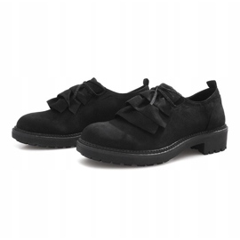 Chaussures en daim noir de Gaia le noir 3