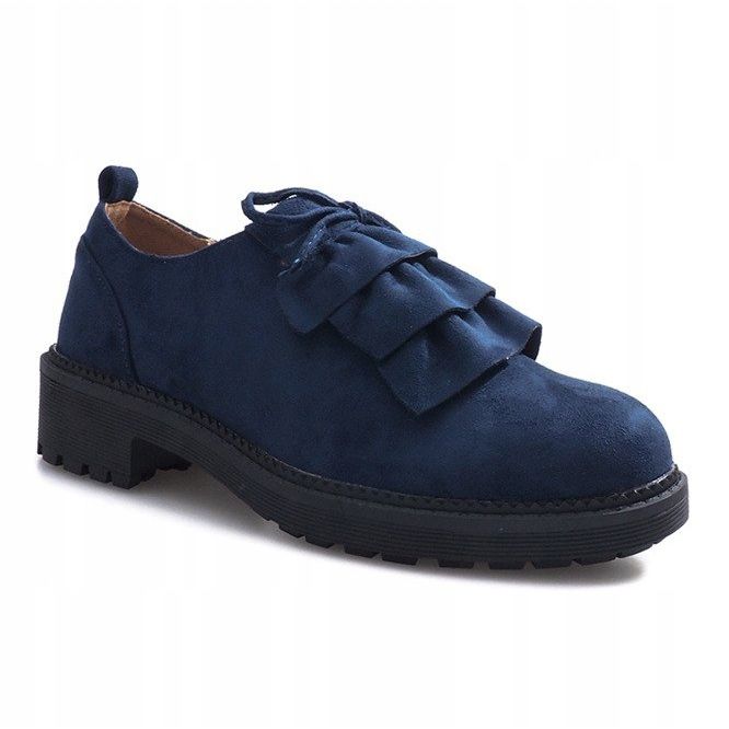 Chaussures Gaia en daim bleu marine 1
