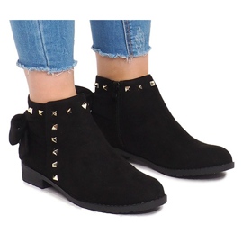 Bottes En Daim Avec Fermeture Éclair LL-168 Noir le noir 2