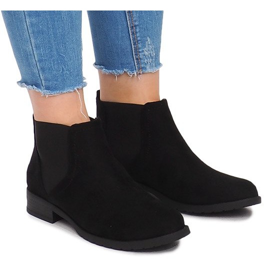 Bottes En Daim Avec Élastique C-5 Noir le noir 2