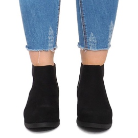 Bottes En Daim Avec Élastique C-5 Noir 1