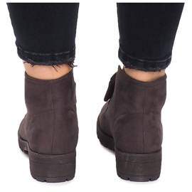 Bottines et Nœuds en Daim FA162 Gris 3