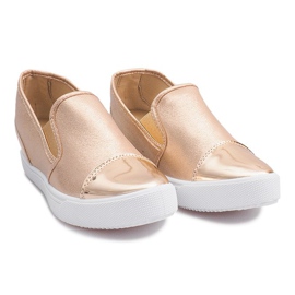 Baskets Compensées TL018-8 Or rose jaune 2
