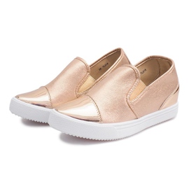 Baskets Compensées TL018-8 Or rose jaune 4