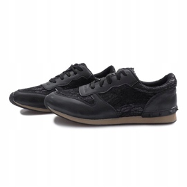 Baskets noires à lacets Lou 1