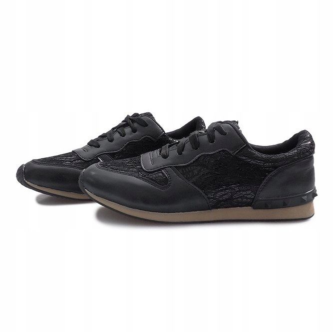 Baskets noires à lacets Lou le noir 1 Baskets noires à lacets Lou le noir 1