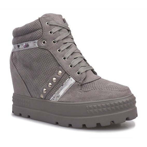 Baskets Maxime en daim gris 2