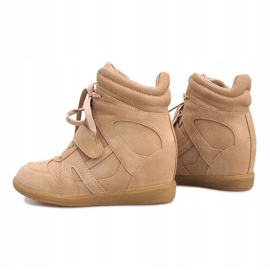 Baskets compensées beiges Nadine 4