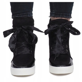 Baskets en daim noir Nathalie le noir 3