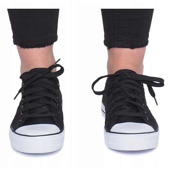 Baskets ajourées Impress noires 1