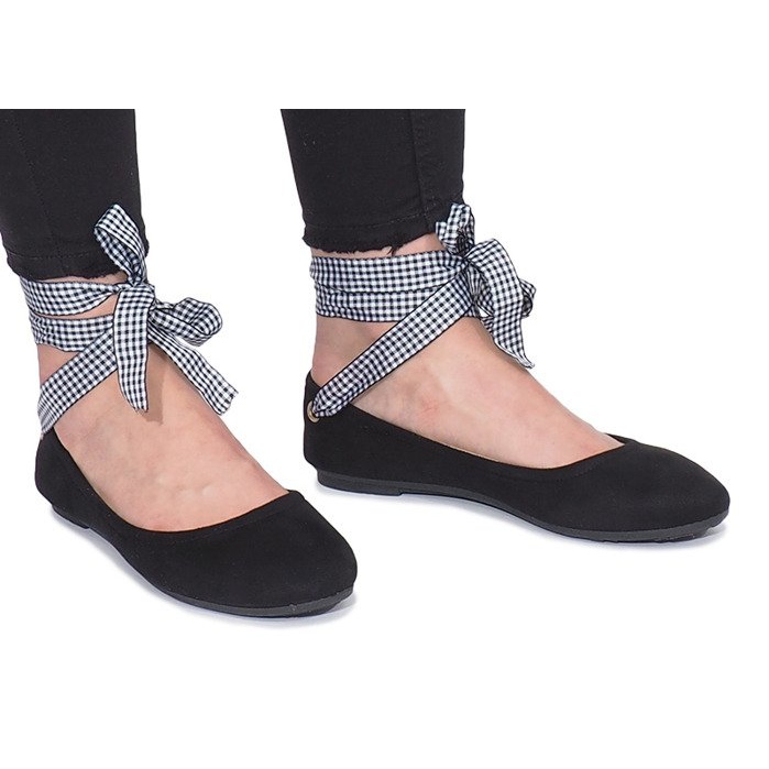 Ballerines noires à nœud Acro 2