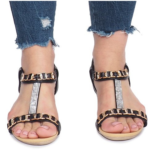 Sandales noires sur un délicat talon compensé Tree 1