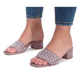Chaussons State violets cloutés 2
