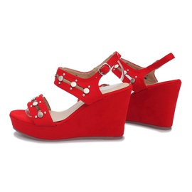 Sandales compensées rouges Give it Up 3