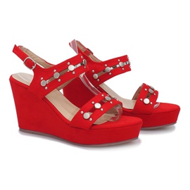 Sandales compensées rouges Give it Up 2