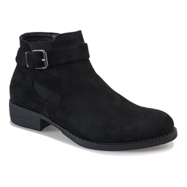 Bottines à talons en daim noir Y-002 le noir 1